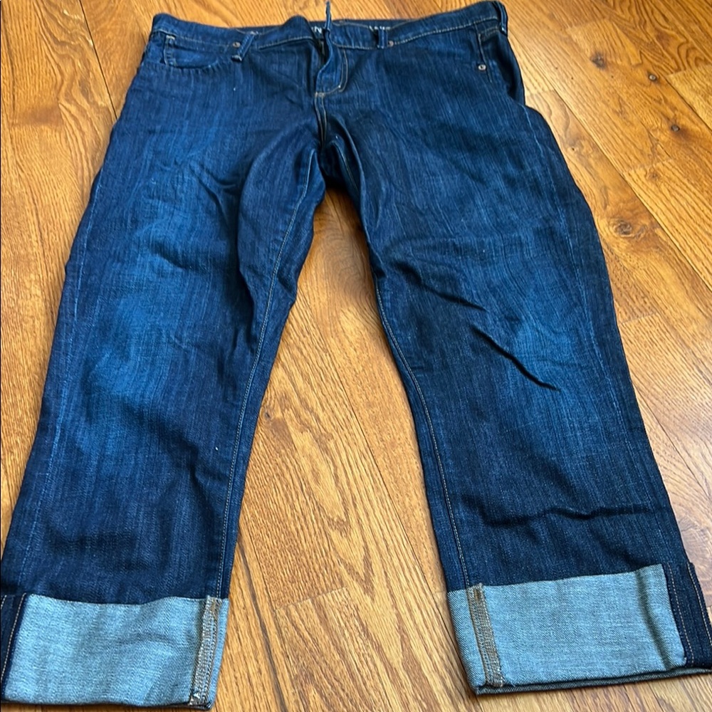 Indigo Blue Straight Leg Jeans with Cuffs the Dani